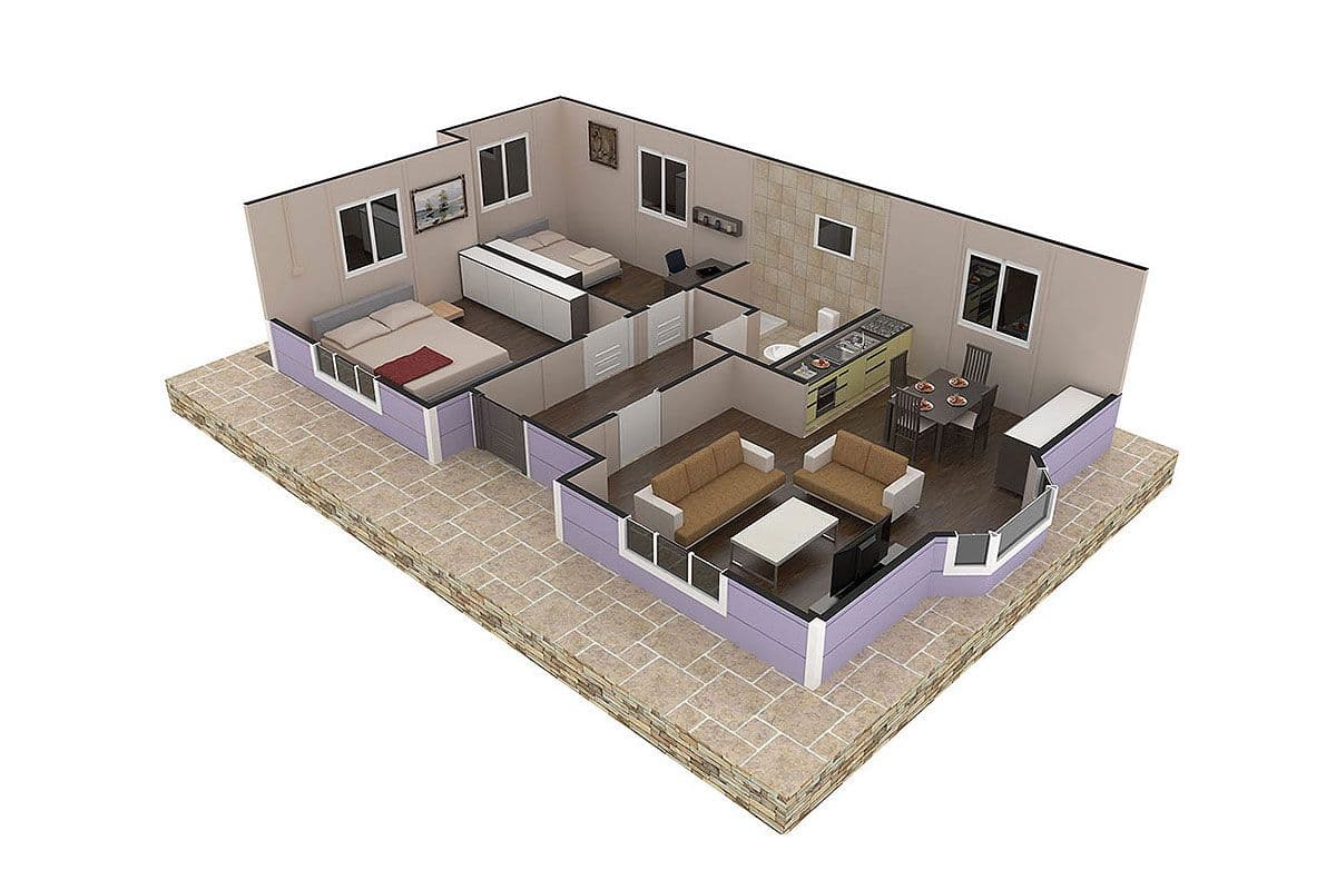 71 m² Prefabrik Ev 2+1