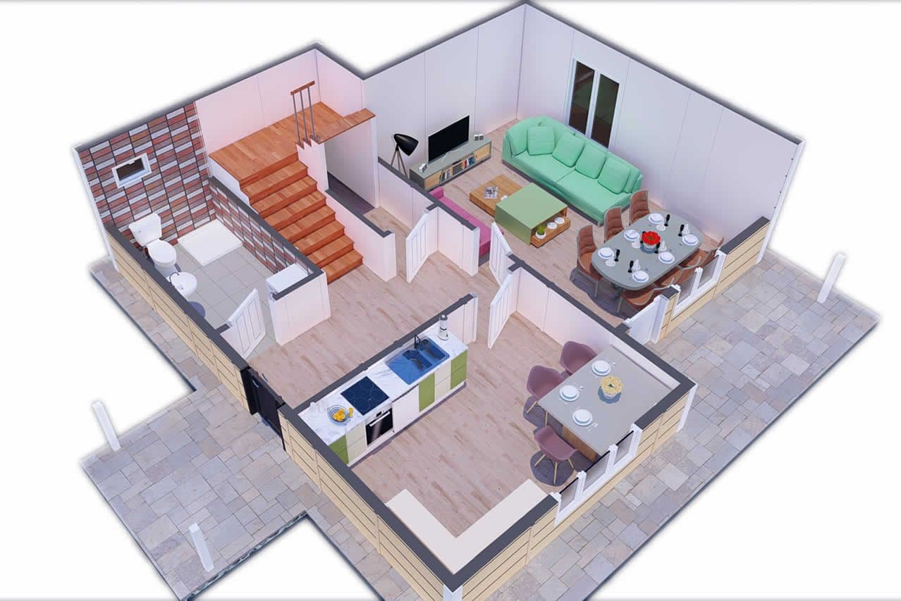 136 m² Prefabrik Villa 3+1