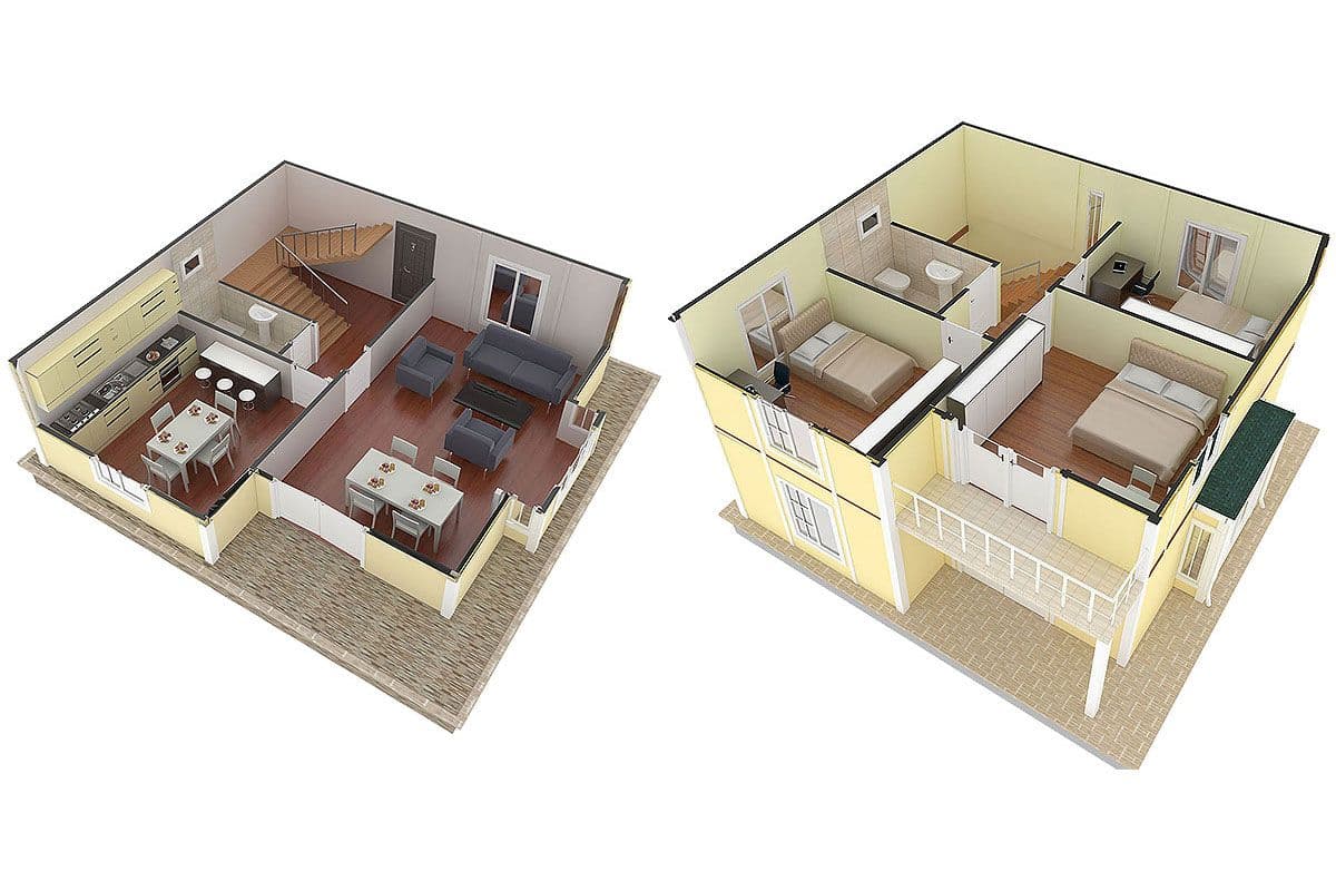124 m² Prefabrik Villa 3+1