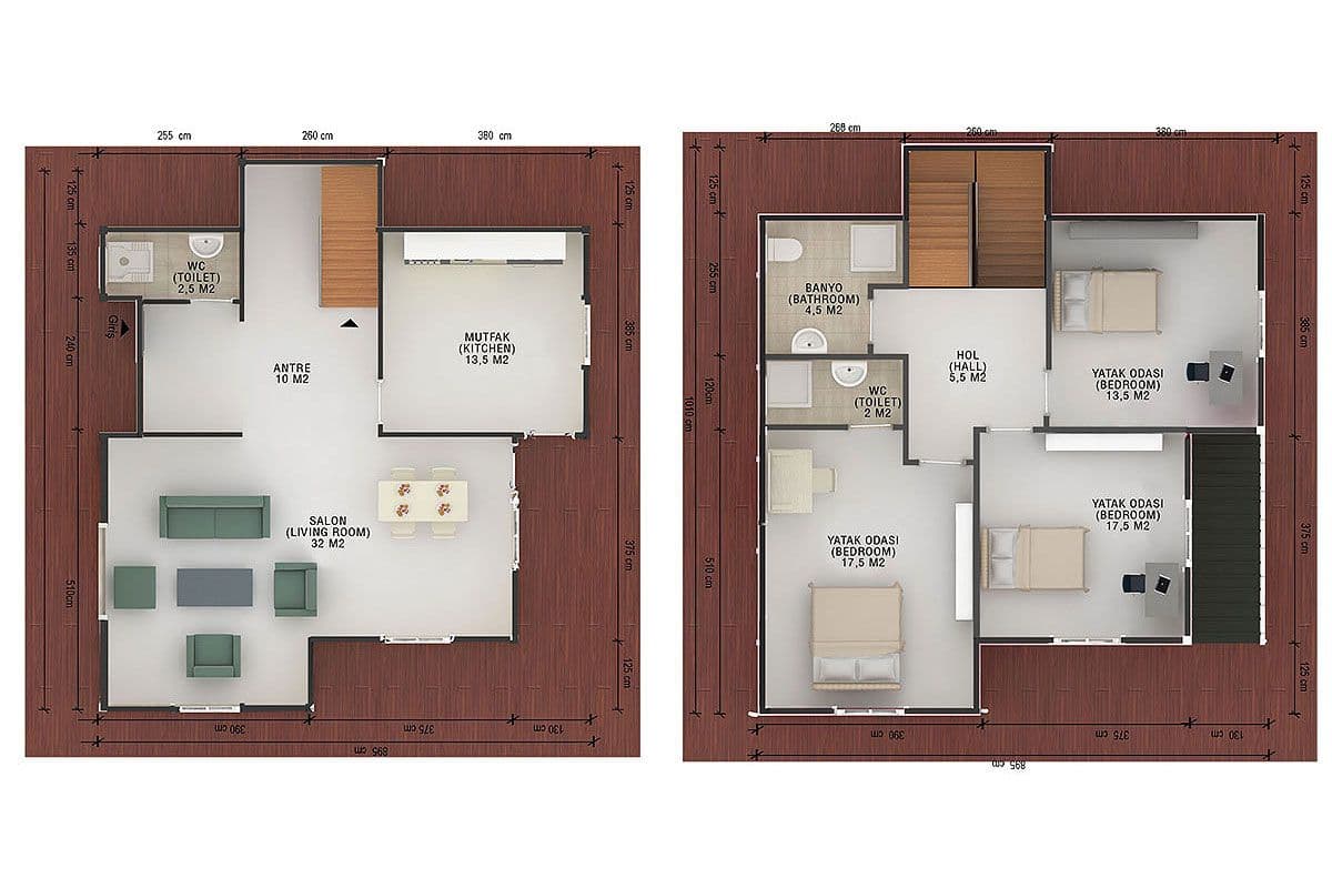 147 m² Prefabrik Villa 3+1