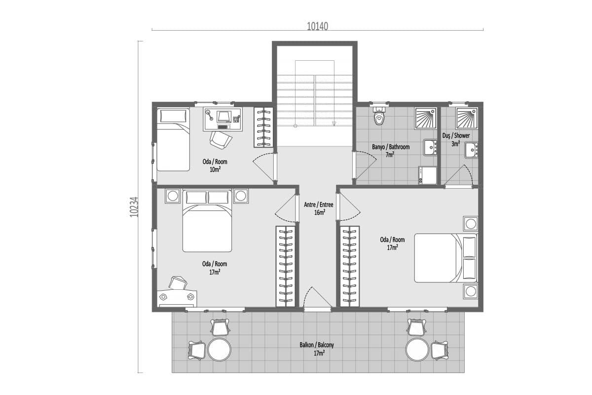 196 m² Prefabrik Villa 3+1