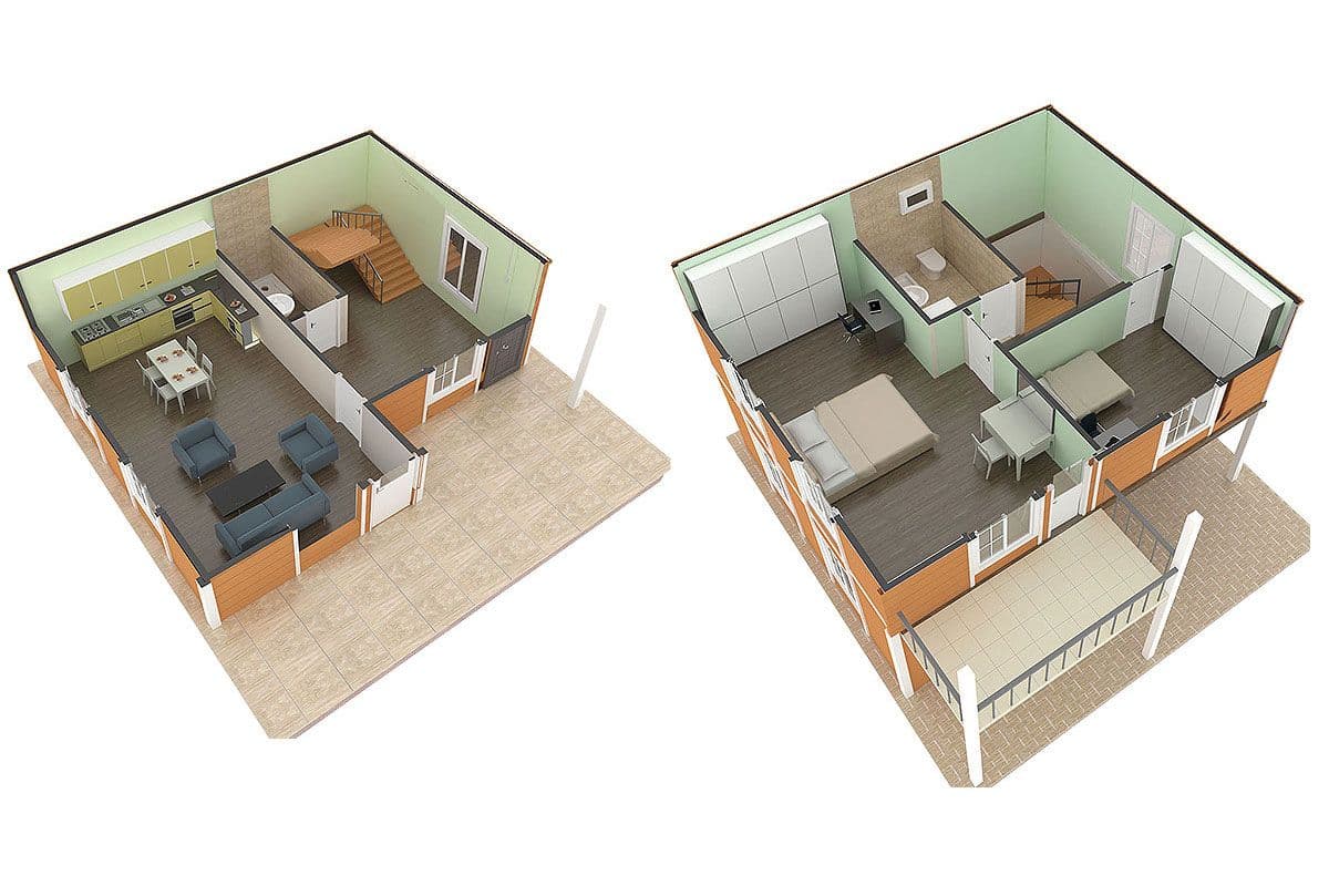 112 m² Prefabrik Villa 2+1