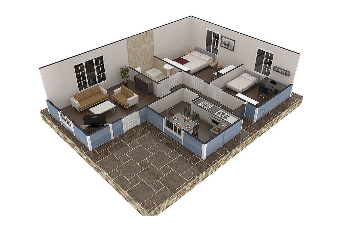 73 m² Prefabrik Ev 2+1