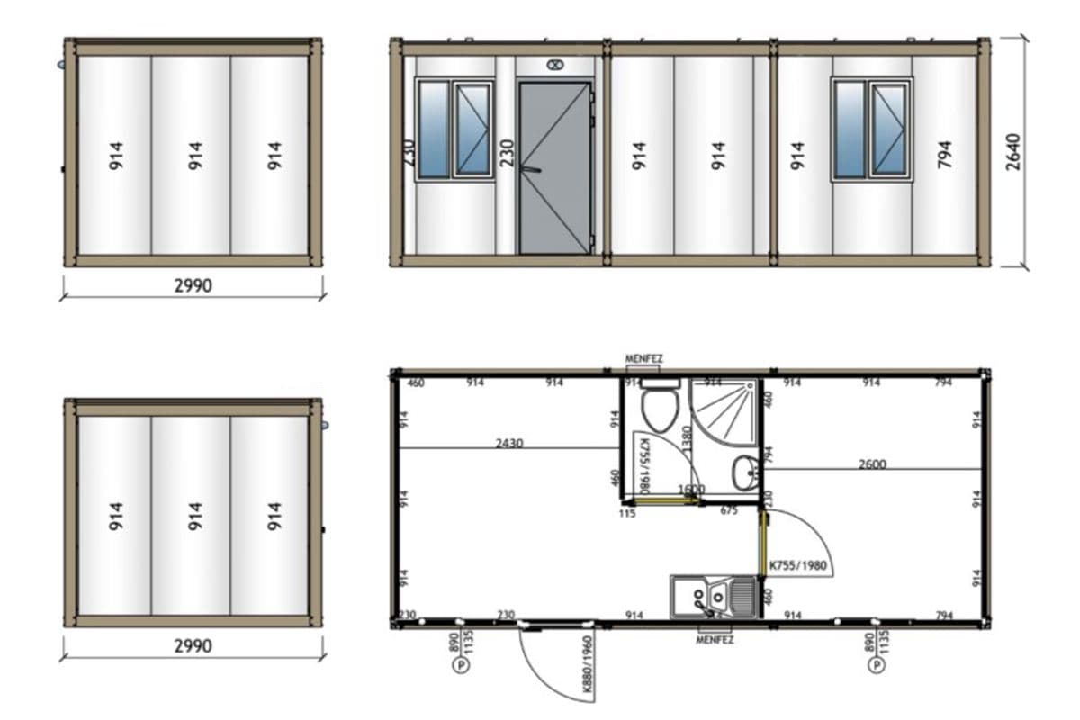 21 m² Konteyner Ev 1+1