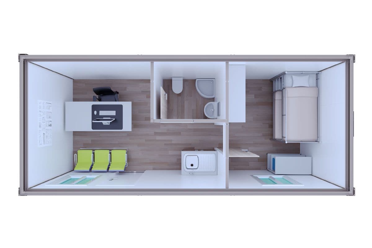 21 m² Konteyner Ev 1+1