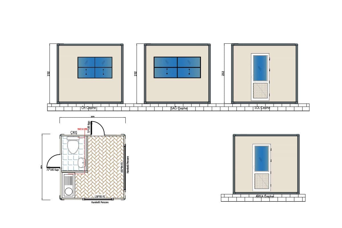 Panel Kabin 260x260cm