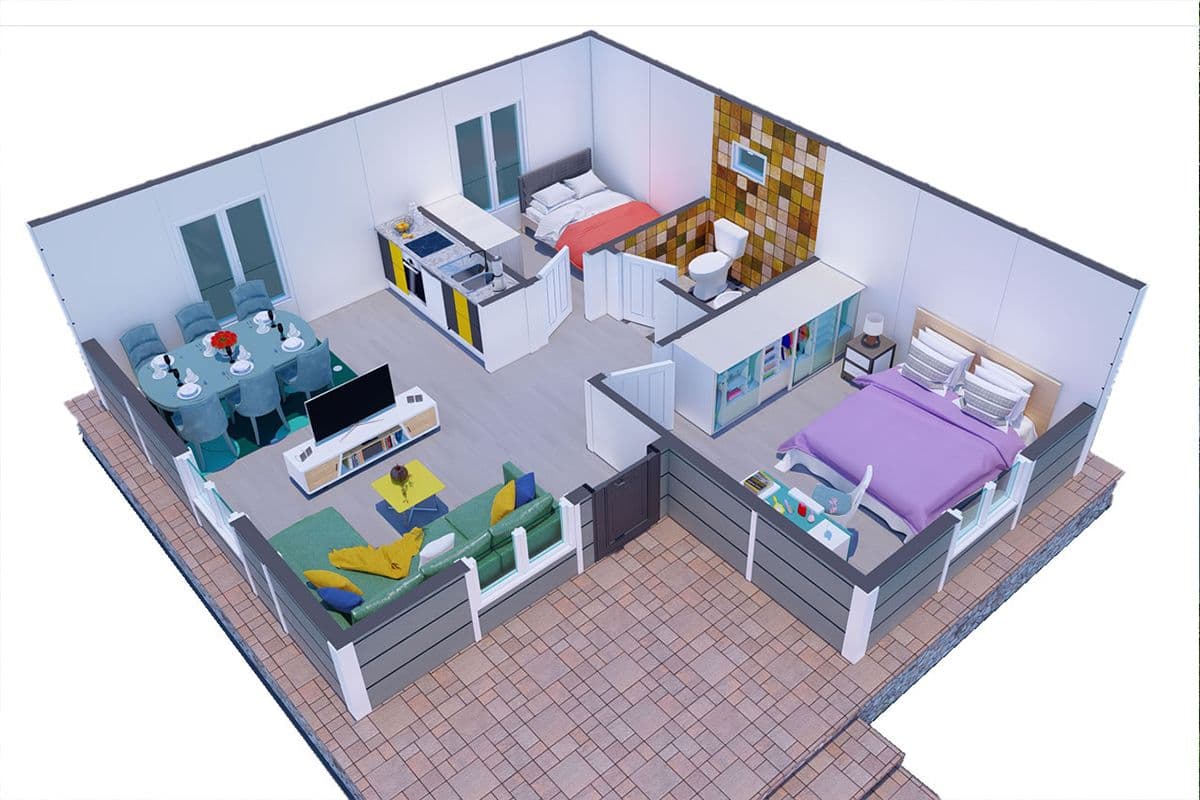 67 m² Çelik Ev 2+1