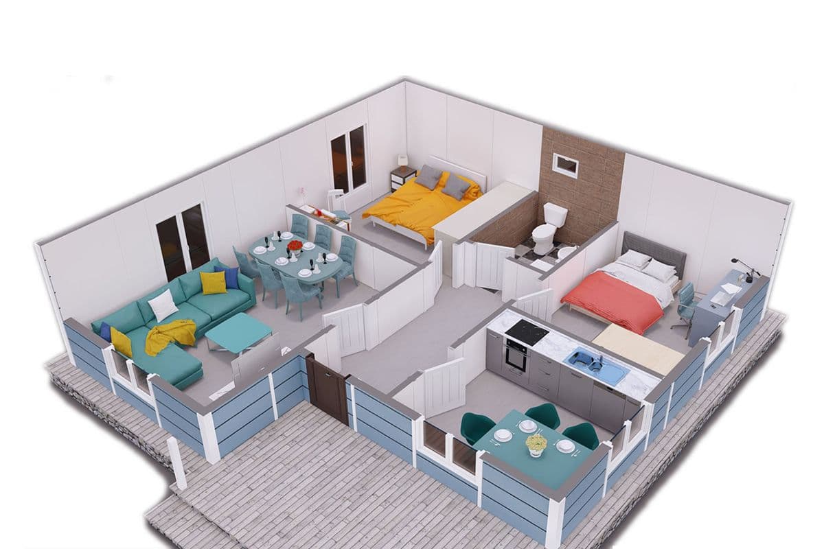 84 m² Çelik Ev 2+1