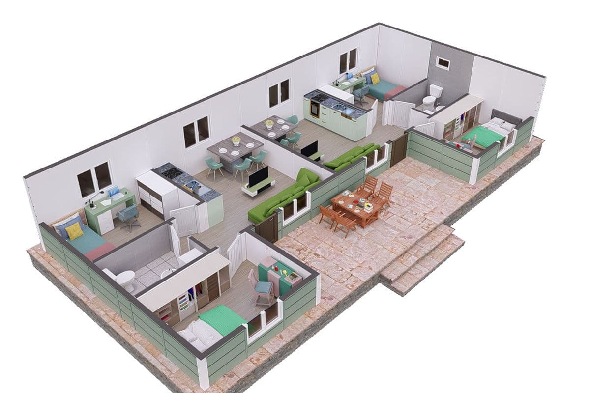 101 m² Çelik Ev 3+1