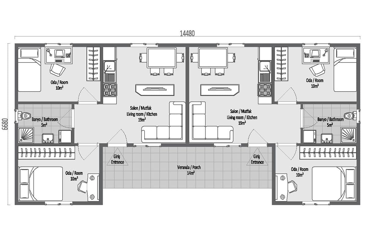 101 m² Çelik Ev 3+1