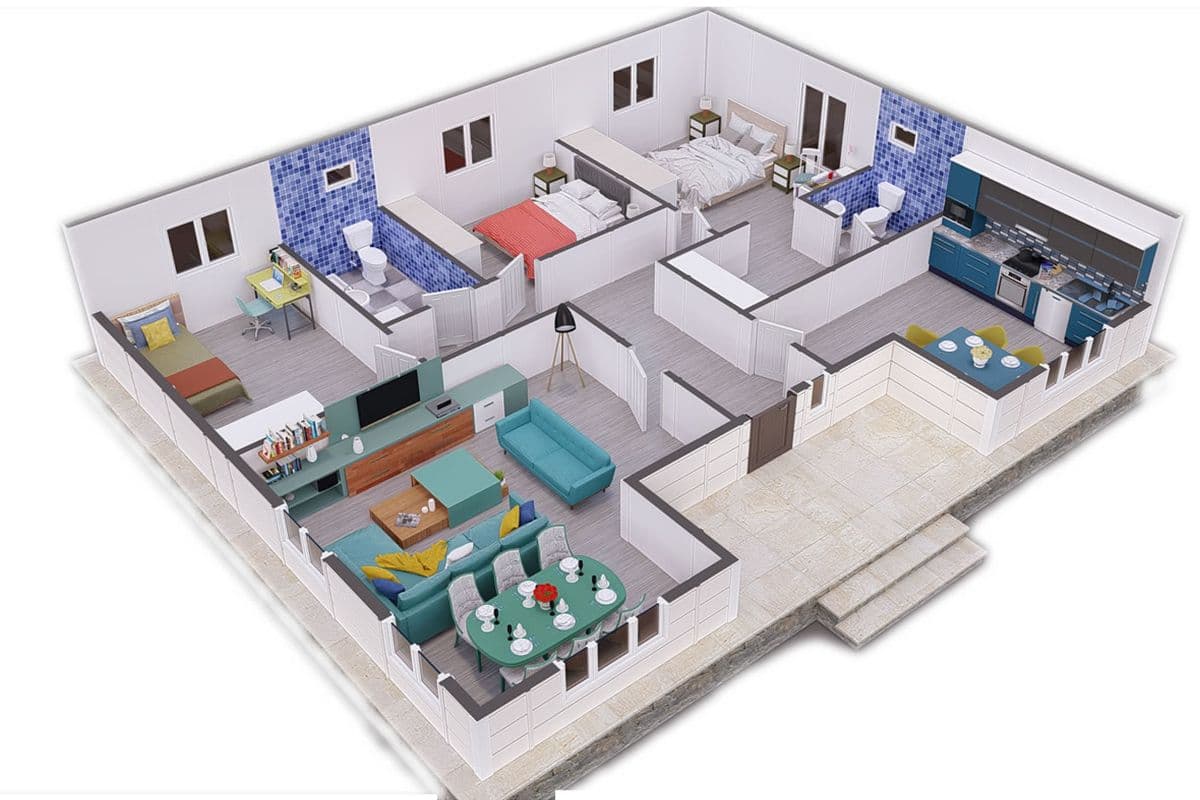 121 m² Çelik Ev 3+1