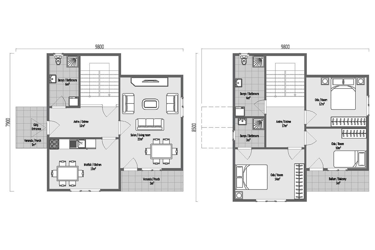 142 m² Çelik Ev 3+1