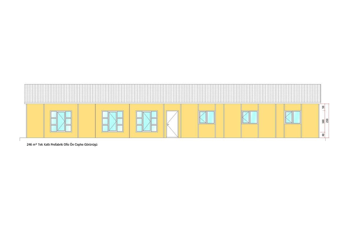 246 m² Prefabrik Ofis