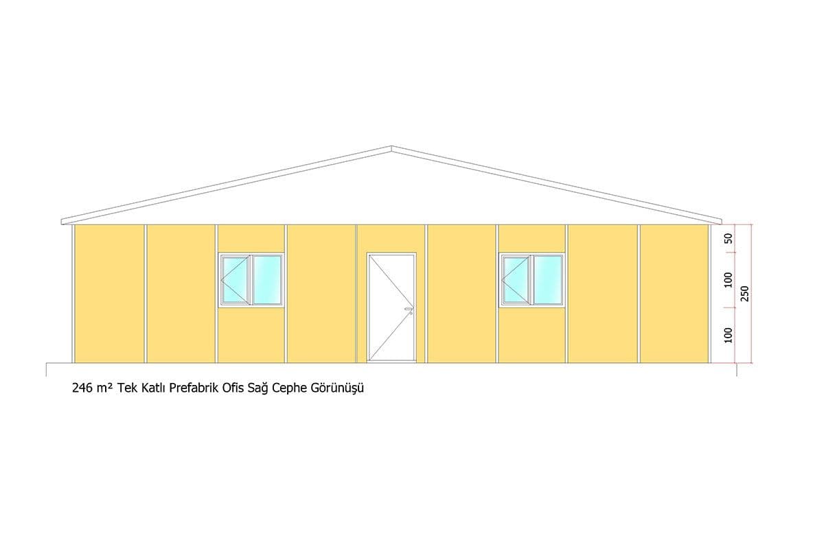 246 m² Prefabrik Ofis