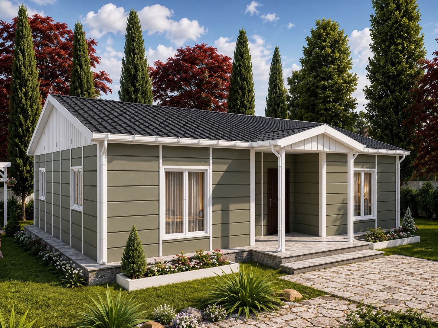 96 m² Prefabrik Ev 2+1