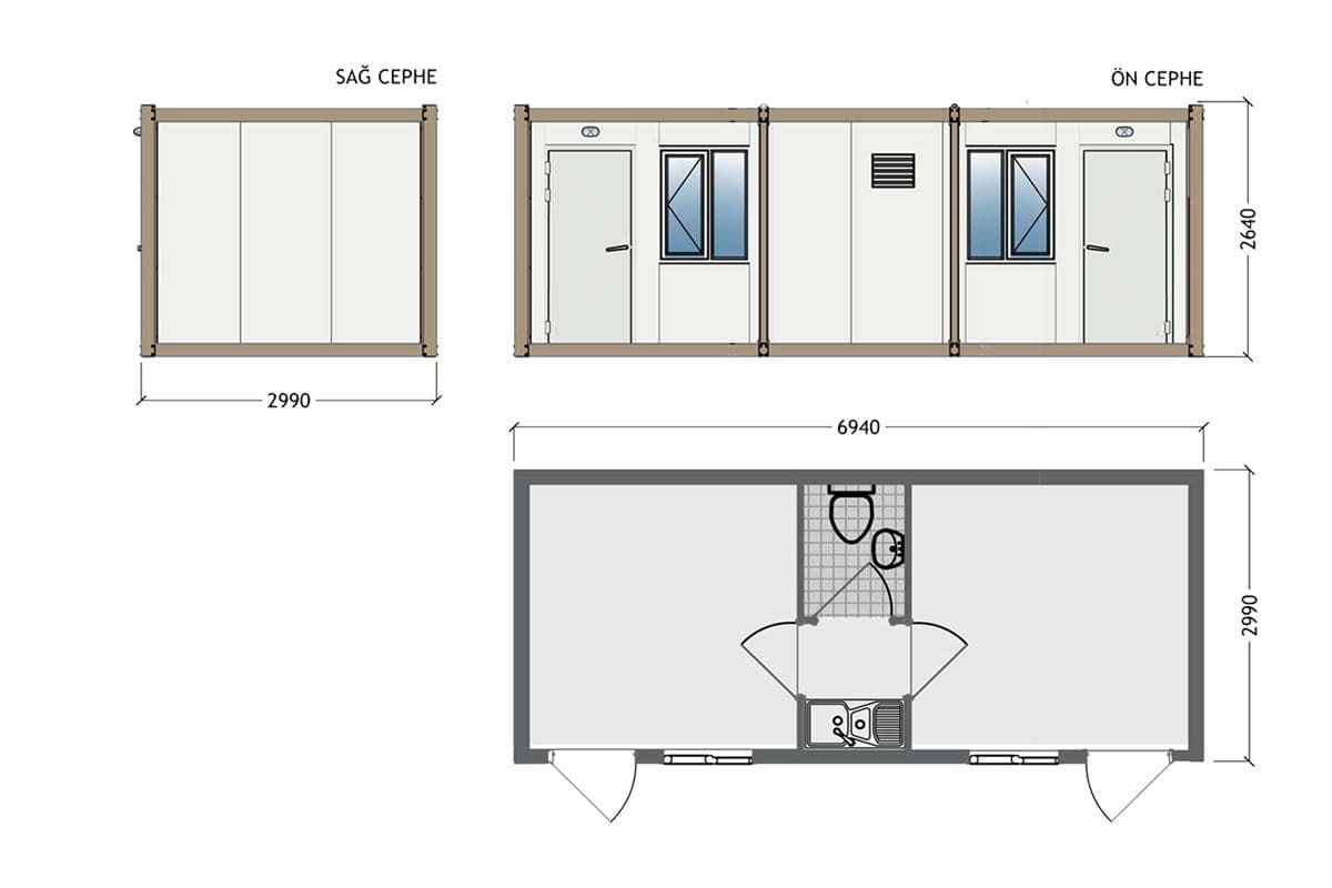 K3003 - Sandviç Konteyner 300x700cm