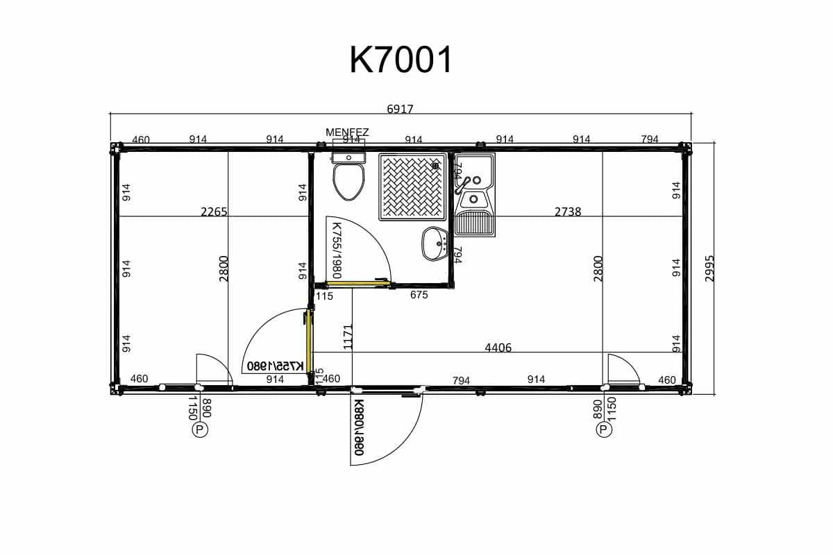 K7001 - Sandviç Konteyner 300x700cm